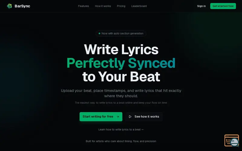 Screenshot of BarSync