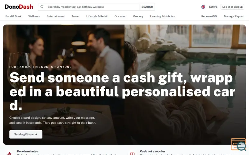 Screenshot of DonoDash, a launch using Cloudflare Images