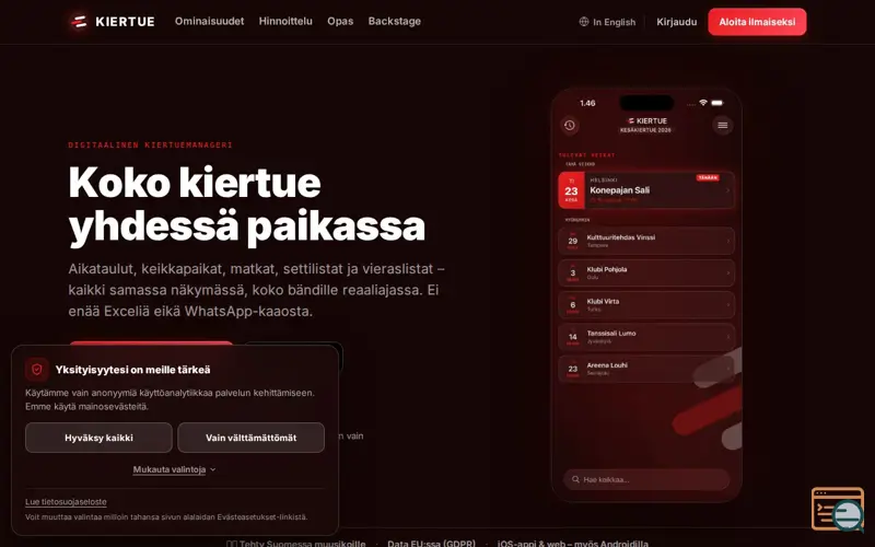 Screenshot of KIERTUE
