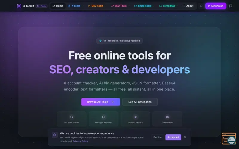 Screenshot of X Toolkit