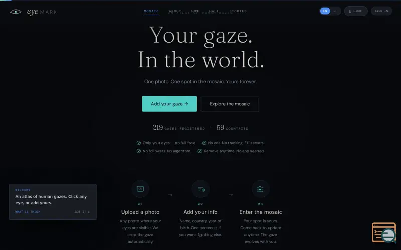 Screenshot of EyeMark