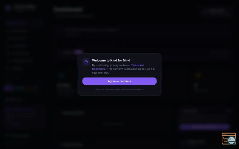 Screenshot of Kind for Mind, a launch using mijn.host DNS