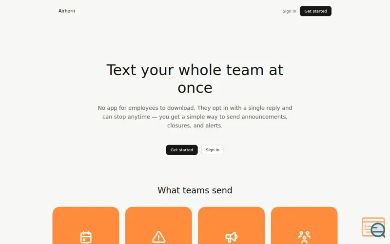 Screenshot of Airhorn