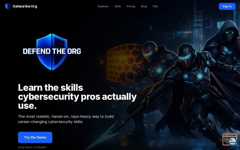 Screenshot of Defend the Org
