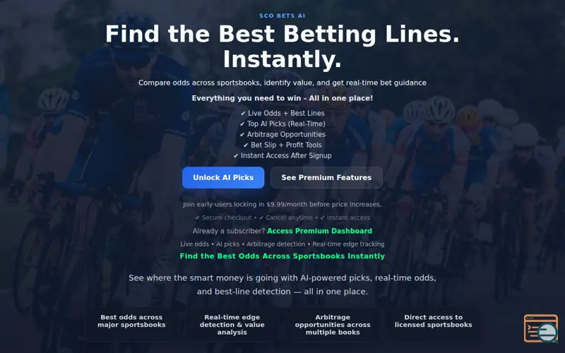 Screenshot of SCO Bets AI
