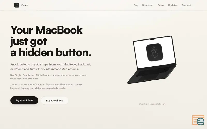 Screenshot of Knock