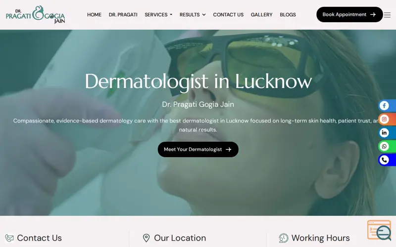Screenshot of Dermatologist in Lucknow