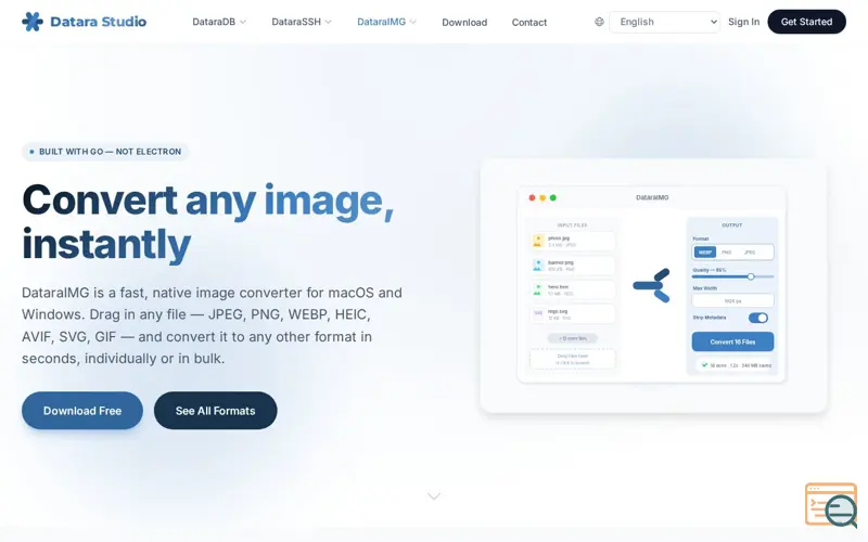 Screenshot of DataraIMG