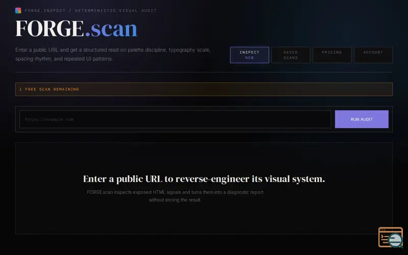 Screenshot of FORGE.scan