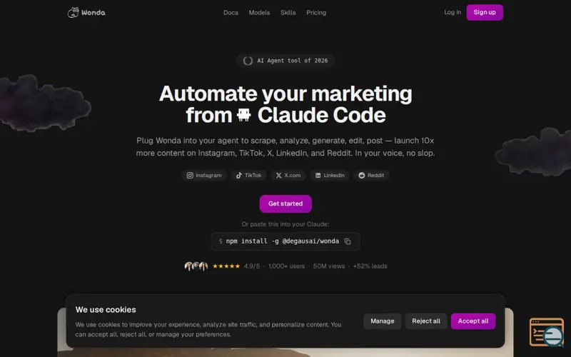 Screenshot of Wonda CLI
