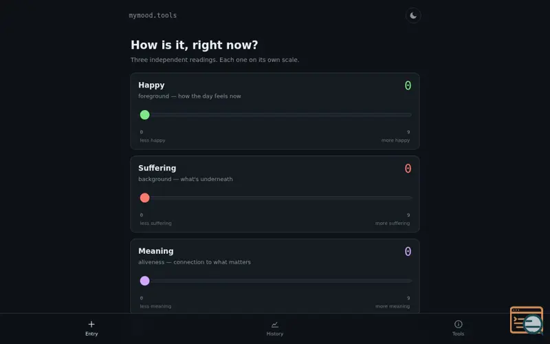 Screenshot of Mymood