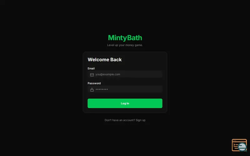 Screenshot of MintyBath
