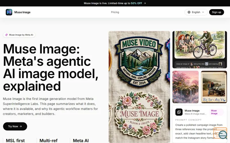 Screenshot of Muse Image AI