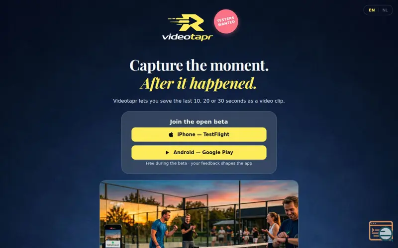 Screenshot of Videotapr