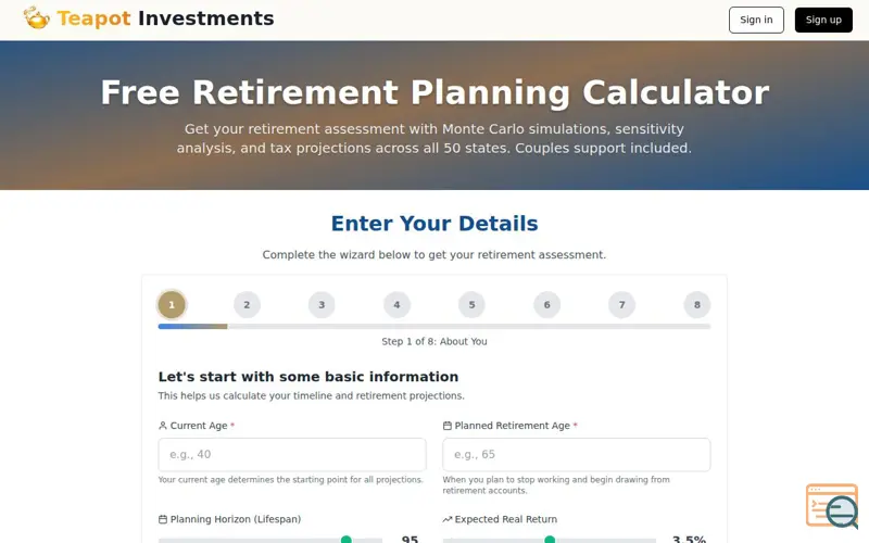 Screenshot of Teapot Investments