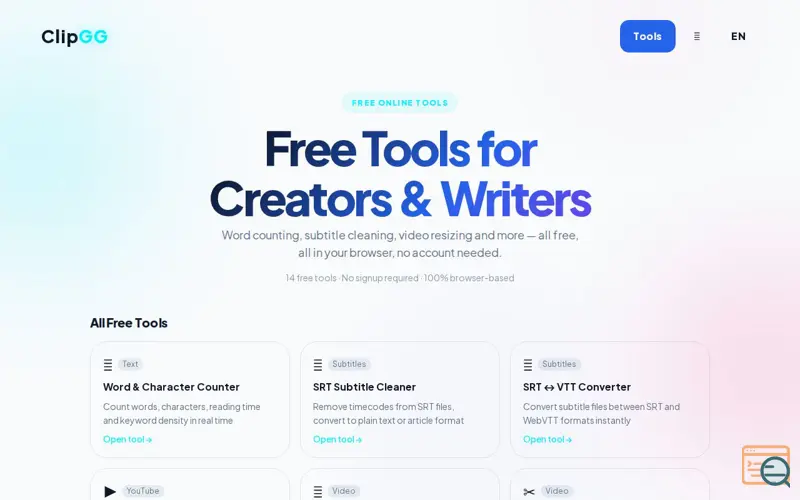 Screenshot of ClipGG