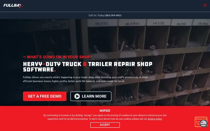 Screenshot of Fullbay