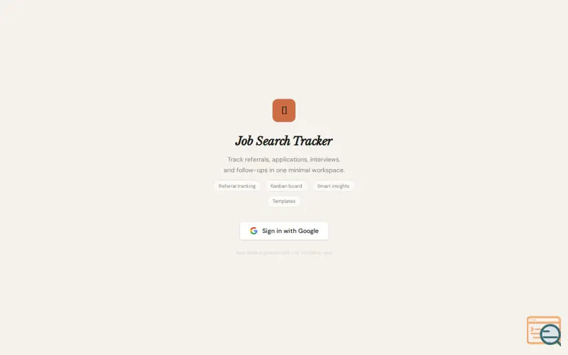 Screenshot of JobTrack