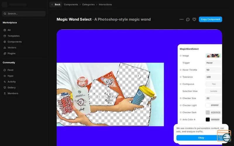 Screenshot of Magic Wand Selector