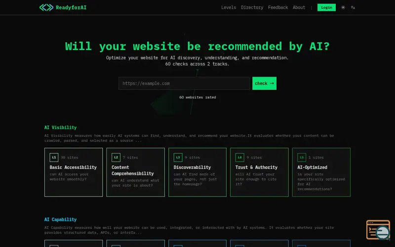 Screenshot of Ready for AI