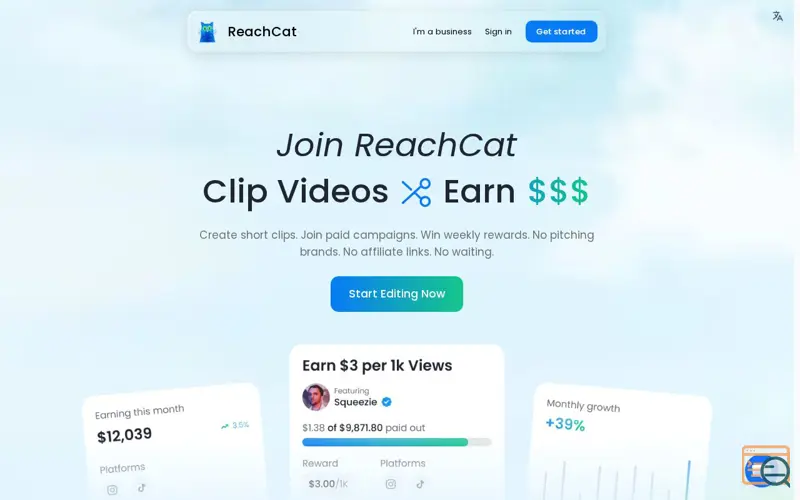 Screenshot of Reach Cat