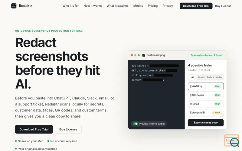 Screenshot of Redaktr
