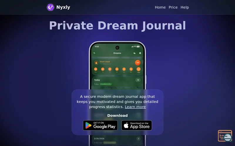 Screenshot of Nyxly: Private Dream Journal