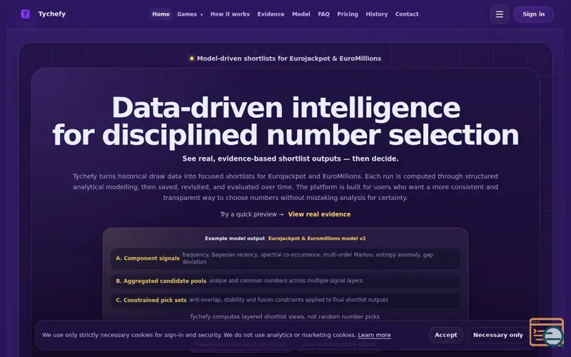Screenshot of Tychefy