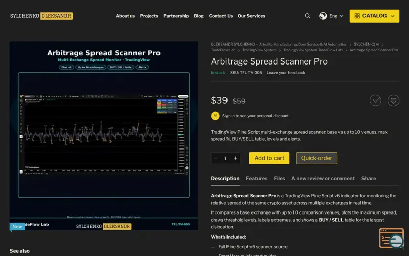 Screenshot of Arbitrage Spread Scanner Pro, a launch using Freehost Email