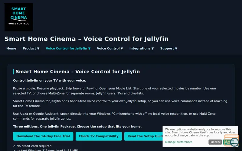 Screenshot of Smart Home Cinema for Jellyfin