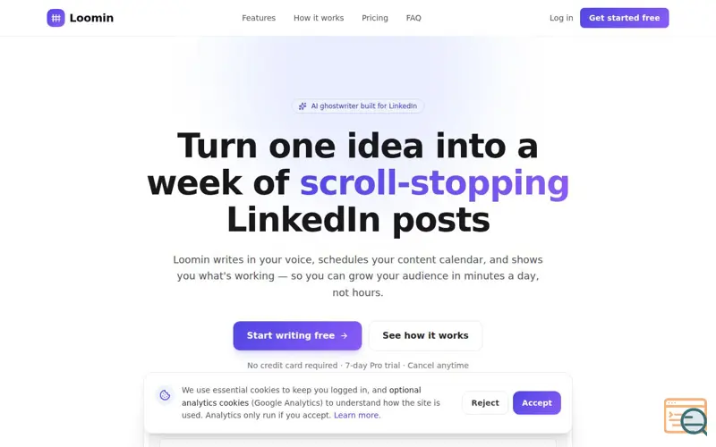 Screenshot of Loomin