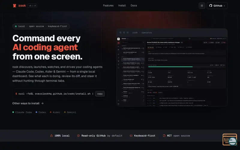 Screenshot of rook