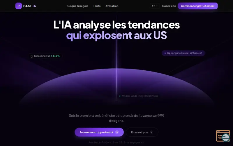 Screenshot of PAKT IA — Ton mentor IA