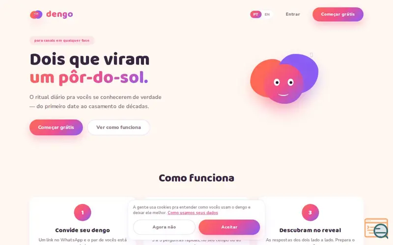 Screenshot of dengo