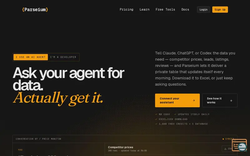 Screenshot of Parseium