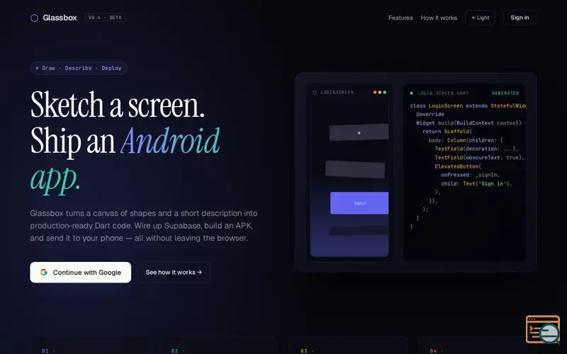Screenshot of Glassbox