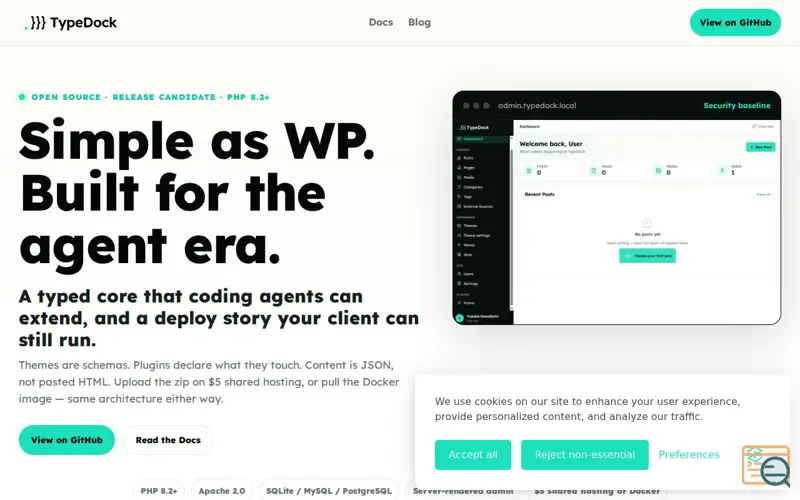 Screenshot of TypeDock