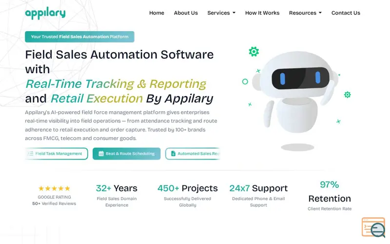 Screenshot of Appilary Technologies