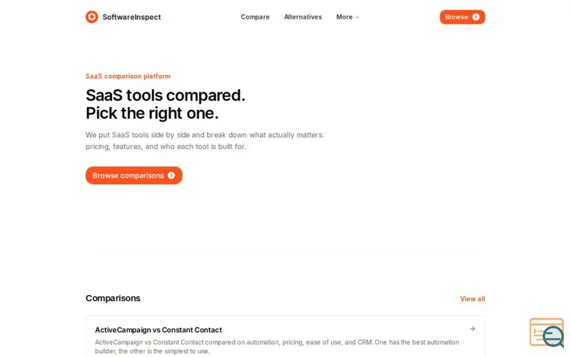 Screenshot of SoftwareInspect