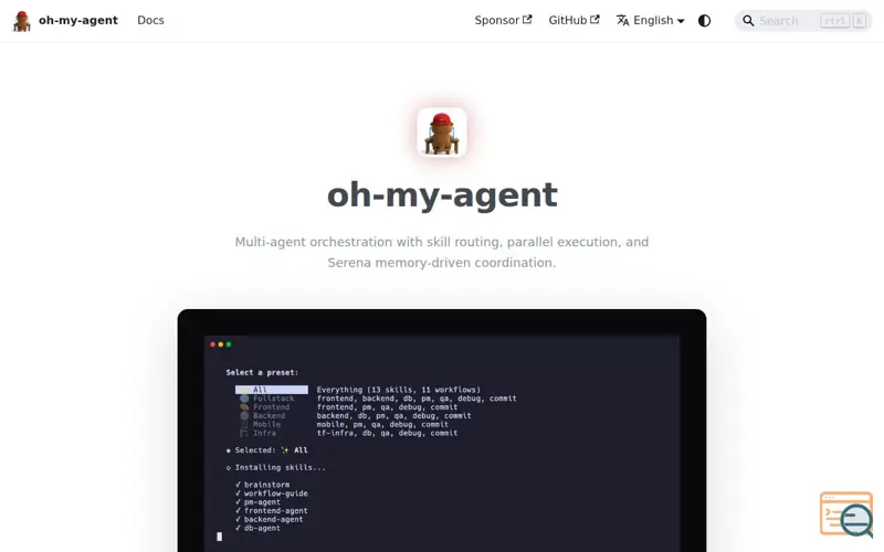 Screenshot of Oh My Agent