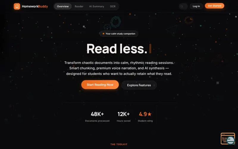 Screenshot of homeworkbudy