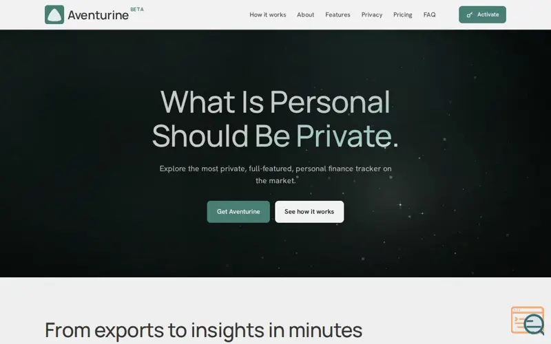 Screenshot of Aventurine: Local-First, Private Offline Finance & Wealth App