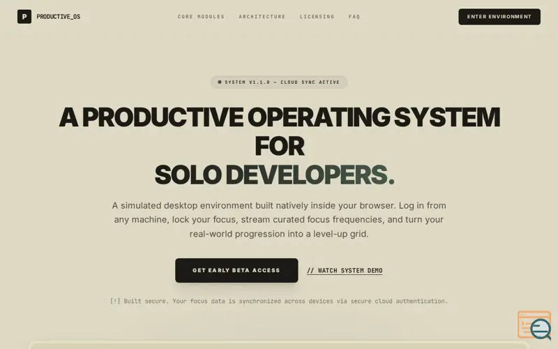 Screenshot of Productive OS - 
