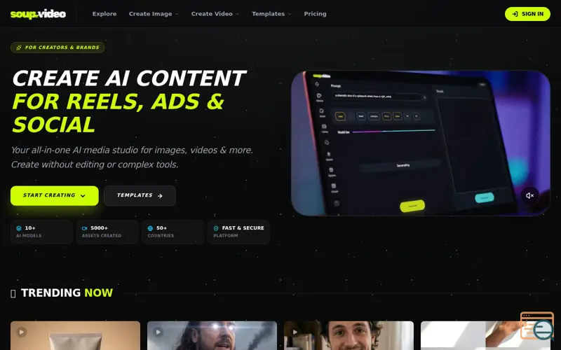 Screenshot of soup.video