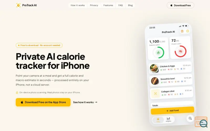 Screenshot of ProTrack AI