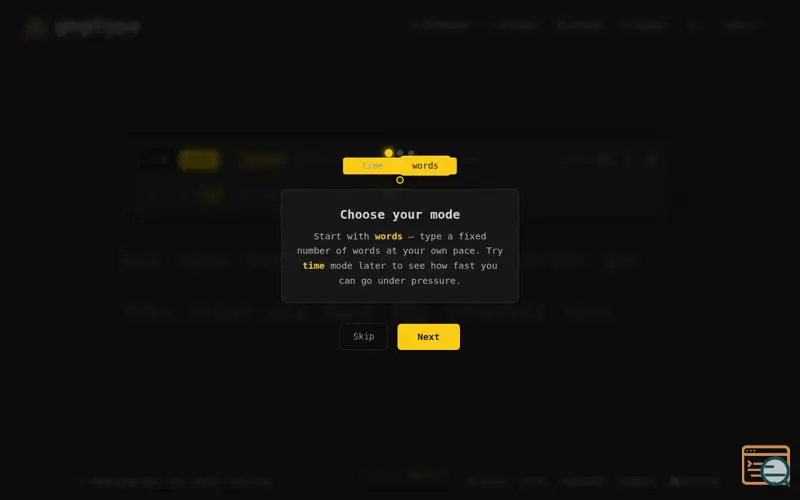 Screenshot of gogitype