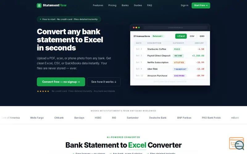 Screenshot of StatementFlow