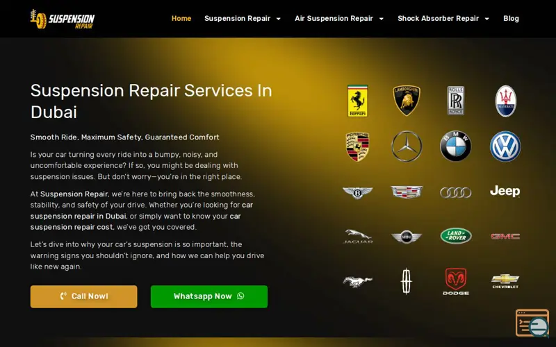 Screenshot of Suspension Repair