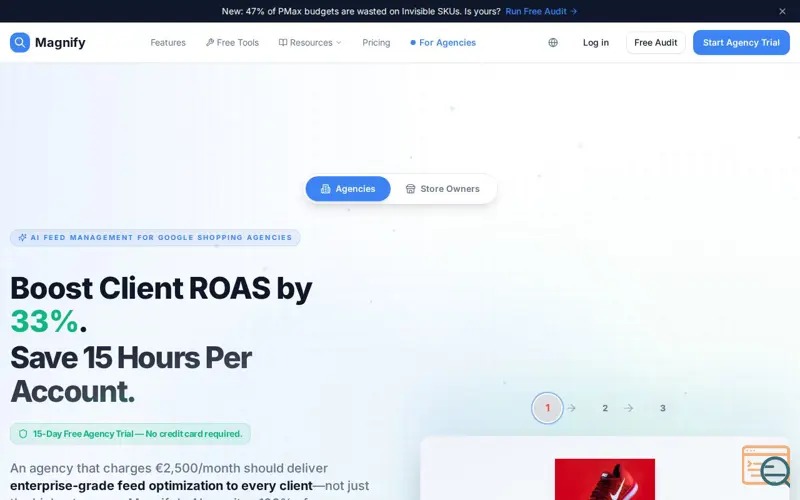 Screenshot of Magnify — Feed Intelligence Platform