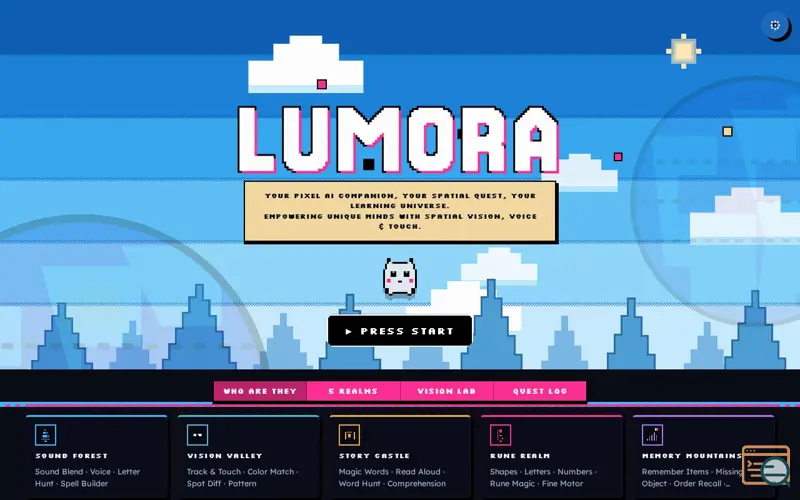 Screenshot of Lumora World